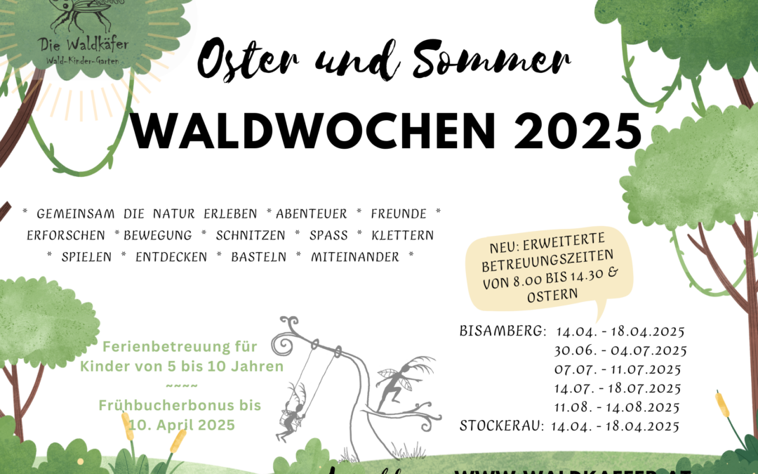 Oster- und Sommerferienbetreuung 2025 bei den Waldkäfern